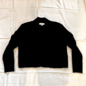Wool blend, open sweater, Black, Size M